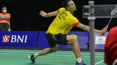 Jonatan Christie saat melakoni laga di Simulasi Olimpiade Tokyo 2020 / PBSI
