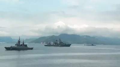 Angkatan Laut Rusia melakukan latihan perang berskala besar di Laut Bering/ AFP