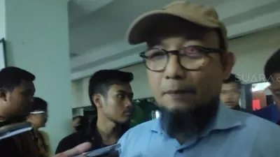 Penyidik senior KPK Novel Baswedan, Kamis (31/10/2019). [Suara.com/Welly Hidayat]
