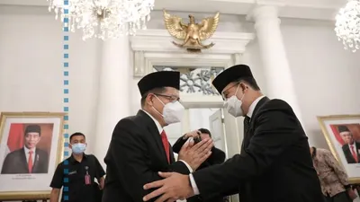 Caption foto: Gubernur DKI Jakarta, Anies Baswedan melantik Marullah Matali sebagai Sekda definitif/dok: Instagram @aniesbaswedan