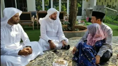 Mendiang Syekh Ali Jaber saat bertandah ke rumah Ustaz Yusuf Mansur/IG Ustaz Yusuf Mansur