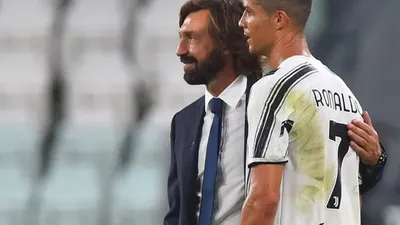 Pelatih Juventus Andrea Pirlo bersama Cristiano Ronaldo (Twitter Juventus)