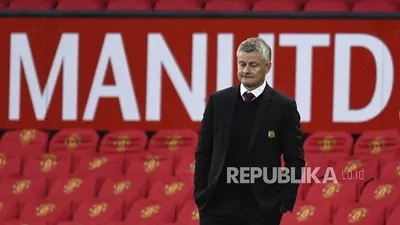Reaksi Manajer Manchester United Ole Gunnar Solskjaer.  Foto: Pool AFP