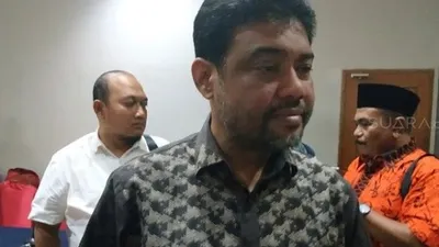 Presiden KSPI Said Iqbal saat jumpa pers untuk memperingati may day. (Suara.com/Fakhri)