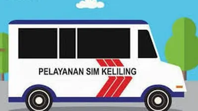 Ilustrasi SIM Keliling. (Twitter @TMCPoldaMetro)