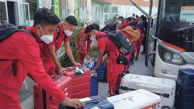 Para pemain Timnas U-19 saat tiba di Kroasia untuk TC/ instagram PSSI
