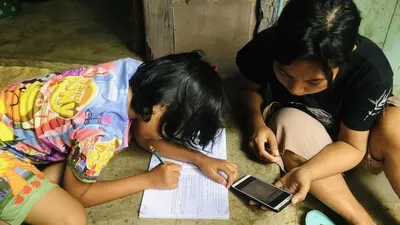 ilustrasi belajar jarak jauh/ Suara.com