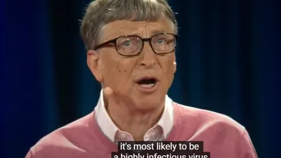 Bill Gates ketika menjadi pembicara di Ted Talk dengan judul The Next Outbreak? We're not ready pada 2015/youtube Ted Talk
