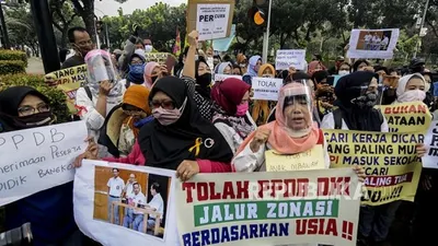 sebagai ilustrasi. Proses PPDB yang diangap tidak adil membuat para orang tua siswa berdemo/ Suara.com