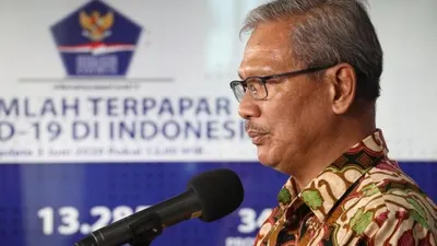 Juru bicara penanganan Covid-19 Indonesia, Achmad Yurianto/ Republika