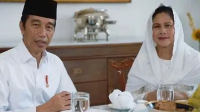 Presiden Jokowi dan Ibu Negara Iriana Lebaran di Istana Bogor/ KSP