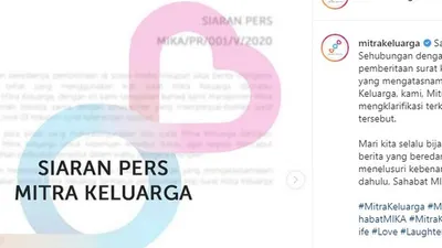 RS Mitra Keluarga bantah menjual surat sehat bebas covid. (Dok. Instagram/MitraKeluarga)