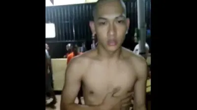 Ferdian Paleka saat mengalami perundungan dalam rutan Polrestabes Bandung. (instagram)