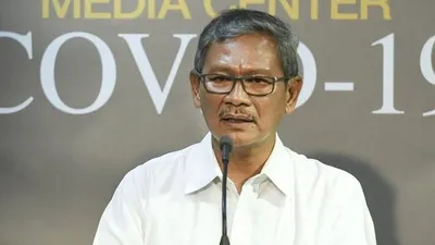Juru Bicara Pemerintah Pusat untuk penanganan virus corona, Achmad Yurianto. (ANTARA FOTO/Hafidz Mubarak A/wsj).