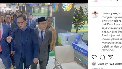 Walikota Bogor Bima Arya saat berkunjung ke Azerbaijan. Instagram: @bimaaryasugiarto)