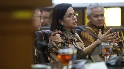 Menteri Keuangan Sri Mulyani saat memberikan arahan di Pemprov Jateng. dok