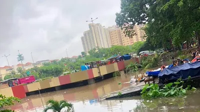 Underpass Kemayoran Masih Tertutup Banjir 5 Meter