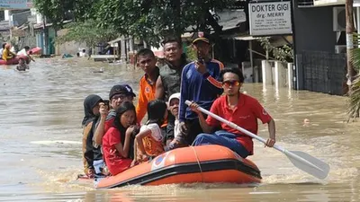 Ilustrasi korban banjir. (Merdeka.com/Arie Basuki)