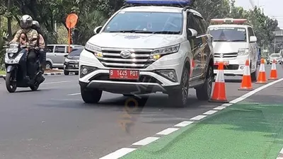 Jalur khusus sepeda di Jalan Medan Merdeka Selatan/Ayojakarta.com
