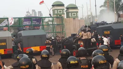 Situasi di depan gedung DPR/MPR, Senayan, Jakarta Pusat, Selasa (29/9/2019)/Ayojakarta.com