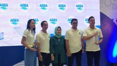 Danone-Aqua hadirkan botol 100% daur ulang. (Istihanah Soejoethi/Ayojakarta.com)