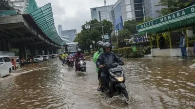 Ilustrasi banjir Jakarta. (ANTARA FOTO/Galih Pradipta/wsj.)