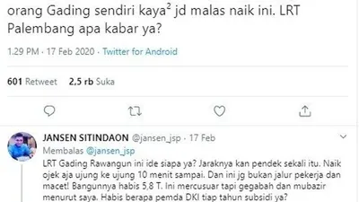 Politikus Demokrat Kritik LRT Sepi Penumpang