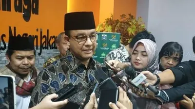 Gubernur DKI Jakarta Anies Baswedan saat ditemui wartawan di GOR UNJ, Jaktim. (Suara.com/Fakhri).