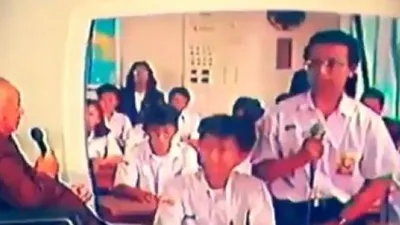 Viral video Soeharto berdialog dengan siswa SMP. (Twitter/@wowadit)