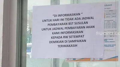 Informasi tidak ada pembayaran BST susulan di Kantor Pos Bekasi.[Suara.com/Nihlah]