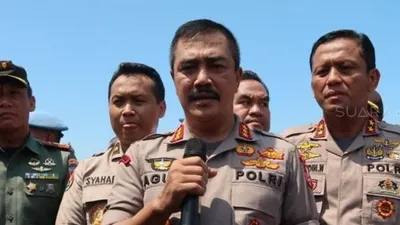 Kepala Badan Pemelihara Keamanan (Kabaharkam) Polri Komisaris Jenderal Agus Andrianto, di Blora, Sabtu, (15/2/2020). (Boyke Ledy Watra)