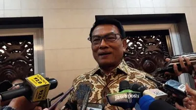 Kepala Staf Presiden Moeldoko, Jumat (18/10/2019). [Suara.com/Ummi Hadyah Saleh]