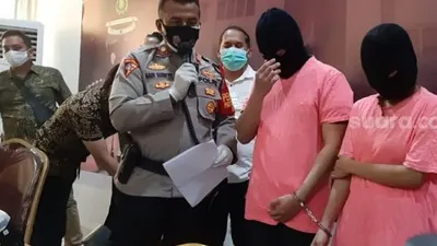 Polres Metro Jakarta Utara saat merilis kasus prostitusi artis [Suara.com/Herwanto]