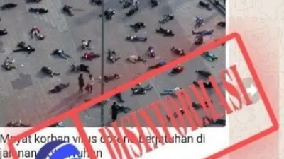 Berita hoaks virus corona. (Kemenkominfo)
