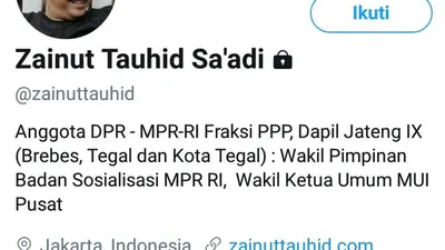 Akun Twitter Wakil Menteri Agama, Zainut Tauhid Saadi/Twitter