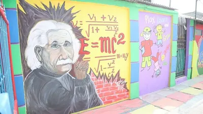 Mural Albert Einstein di lingkungan warga Kelurahan Lagoa/utara.jakarta.go.id