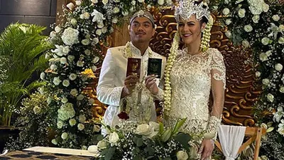 Alfath Faathier melangsungkan akad nikah dengan Ratu Rizky Nabila, Minggu (29/3/2020) (Persija.di)