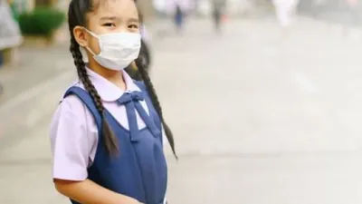 ilustrasi anak mengenakan masker/ shutterstock