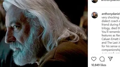 Ucapan bela sungkawa dari Anthony Daniels atas meninggalnya Andrew Jack. Instagram: @anthonydanielsofficial