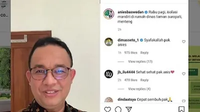 Gubernur DKI, Anies saat siaran langsung melalui IG TV pada hari pertamanya menjalani isolasi mandiri di rumah dinas, Menteng, Jakarta Pusat/dok: Instagram @aniesbaswedan