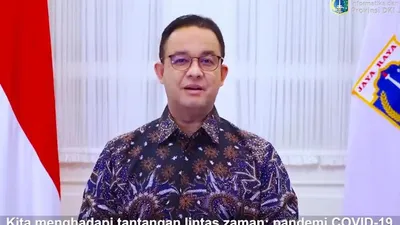 Gubernur DKI Jakarta Anies Baswedan menyampaikan Selamat Tahun Baru 2021/dok: Twitter @aniesbaswedan