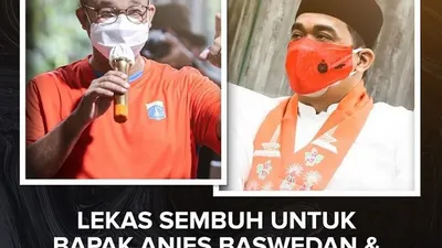 Doa dari Jakmania untuk Kesembuhan Gubernur Anies dan Wagub Ariza/twitter @InfokomJakmania