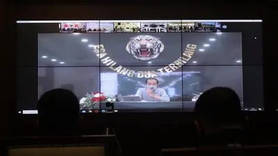 Telekonference Joko Widodo di Balai Kota Bogor (Ayobogor/Husnul Khatimah)