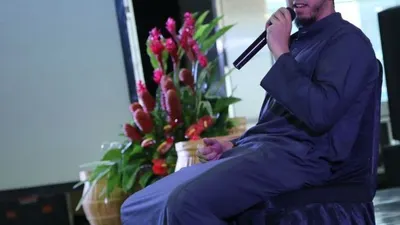 Axel Gondokusumo saat mengisi tausiah di acara Fashion Bazar Ramadhan, Smesco, Jakarta Selatan, Sabtu (26/5/2018). (Suara.com/Wahyu Tri laksono)