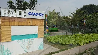 Bale Samatri di Taman Irigasi Danita, Bekasi Timur. (Ayobekasi.net/Firda Puri Agustine)