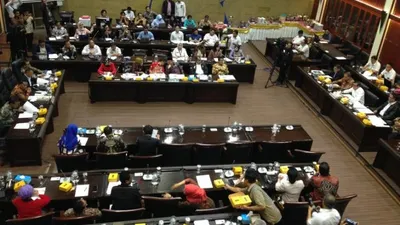 Suasana rapat di Ruang Badan Legislasi DPR, Kamis (5/12/2019)/Antaranews