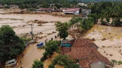Ilustrasi banjir bandang di Lebak, Banten. (Antara)