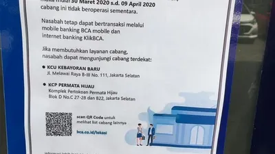 Dua Pekerja Positif Covid-19, Bank BCA Puri Elok Jakarta Barat Disegel