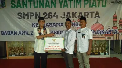 Pemberian bantuan Baznas DKI untuk SMPN 264/barat.jakarta.go.id