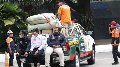 Bantuan Baznas untuk Pemprov DKI Jakarta dalam penanggulangan pagebluk COVID-19. (Dok. Humas Pemprov DKI)